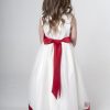 Visara Bow Dress in Red V340-42