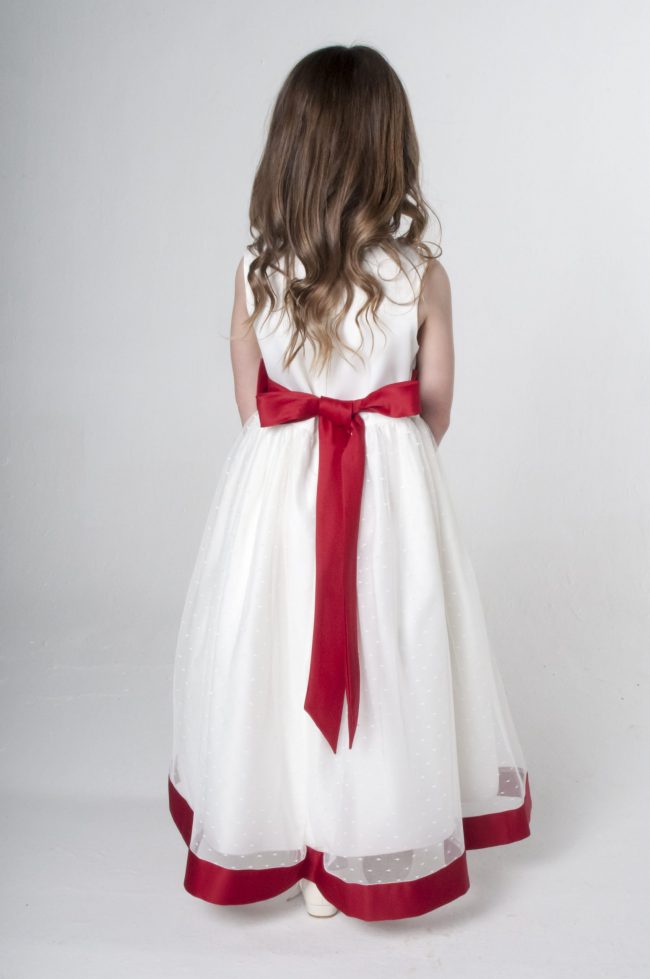 Visara Bow Dress in Red V340-42