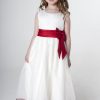 Visara Bow Dress in Red V340-0