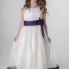 Visara Bow Dress in Purple V340-48