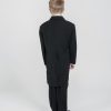 Vivaki 5 Piece Black Tail Suit in Cream-460