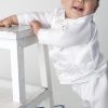 Boys Vivaki Paisley Christening Suit in White-493