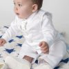 Boys Vivaki Paisley Christening Suit in White-492