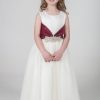 Visara Broach Dress In Wine V341-0