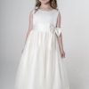 Visara Bow Dress in Ivory V340-0