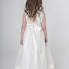 Visara Bow Dress in Ivory V340-35