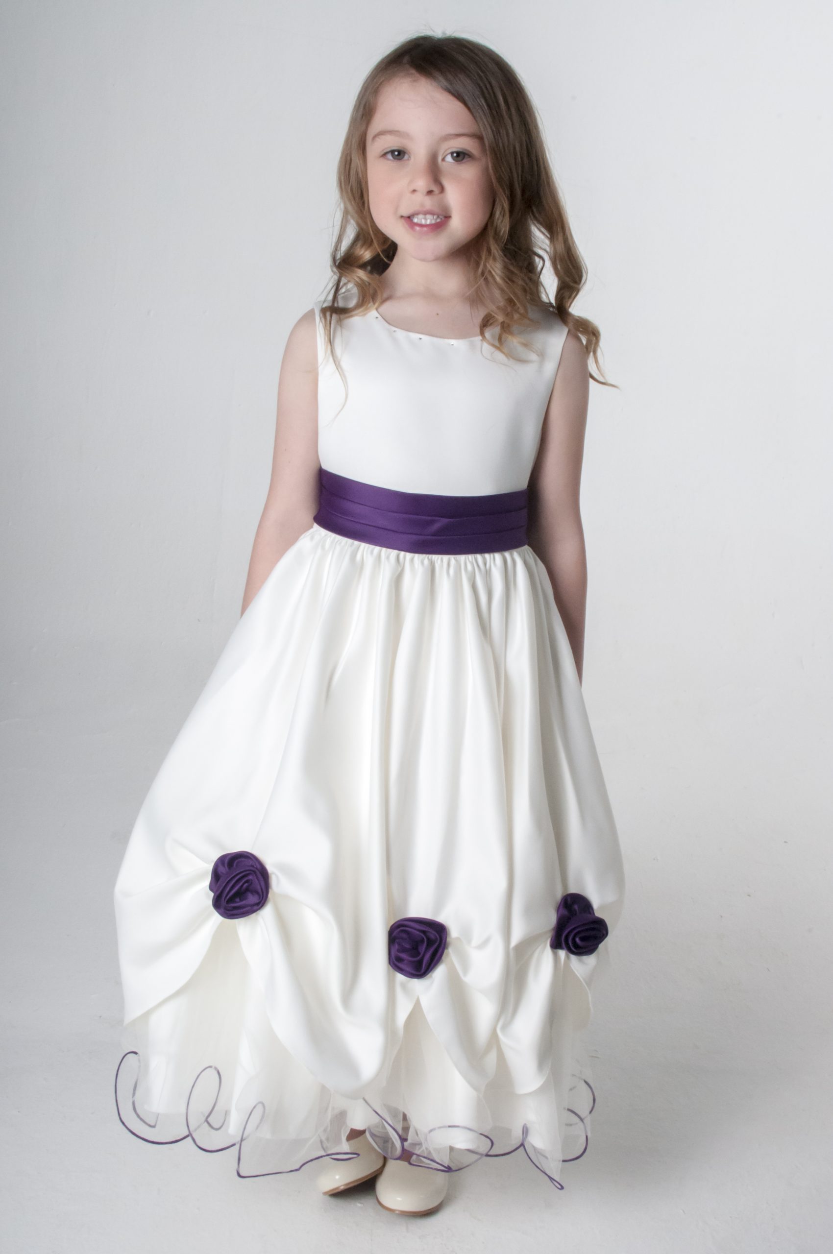 Visara Rosebud Dress In Purple W325 | Little Giants Ltd