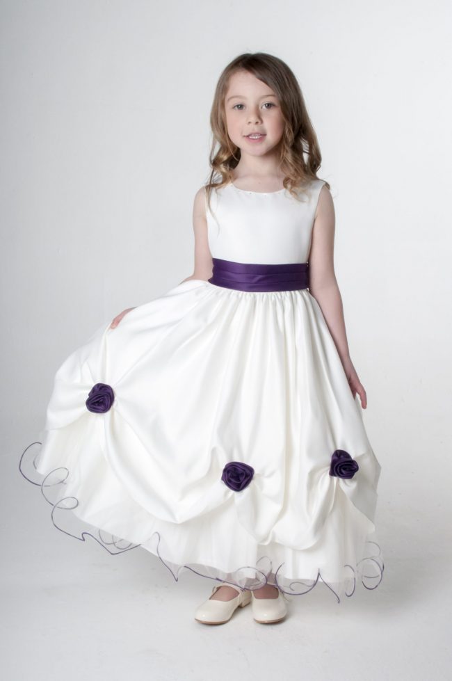 Visara Rosebud Dress In Purple W325-171