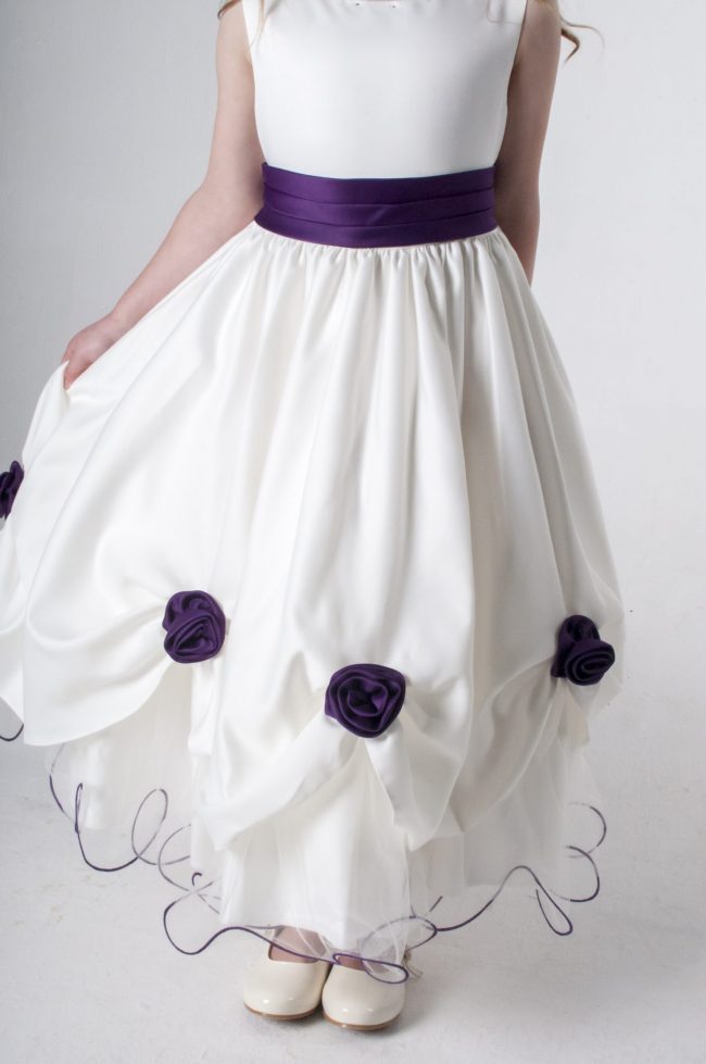 Visara Rosebud Dress In Purple W325-170