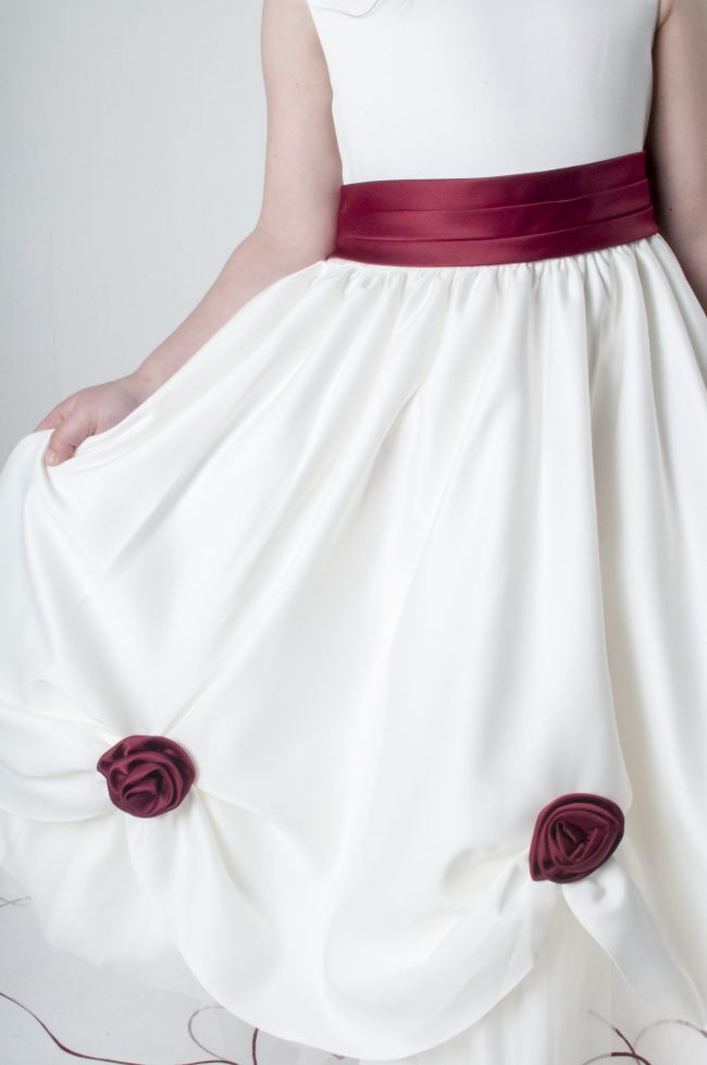 Visara Rosebud Dress In Red W325-187