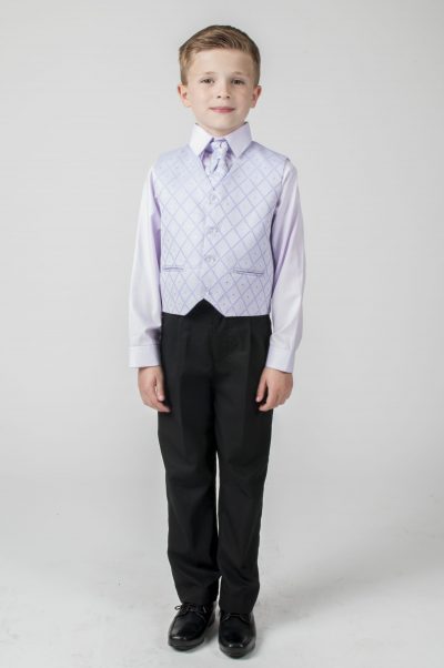 Vivaki 4 Piece Dobby Suit in Lilac-0