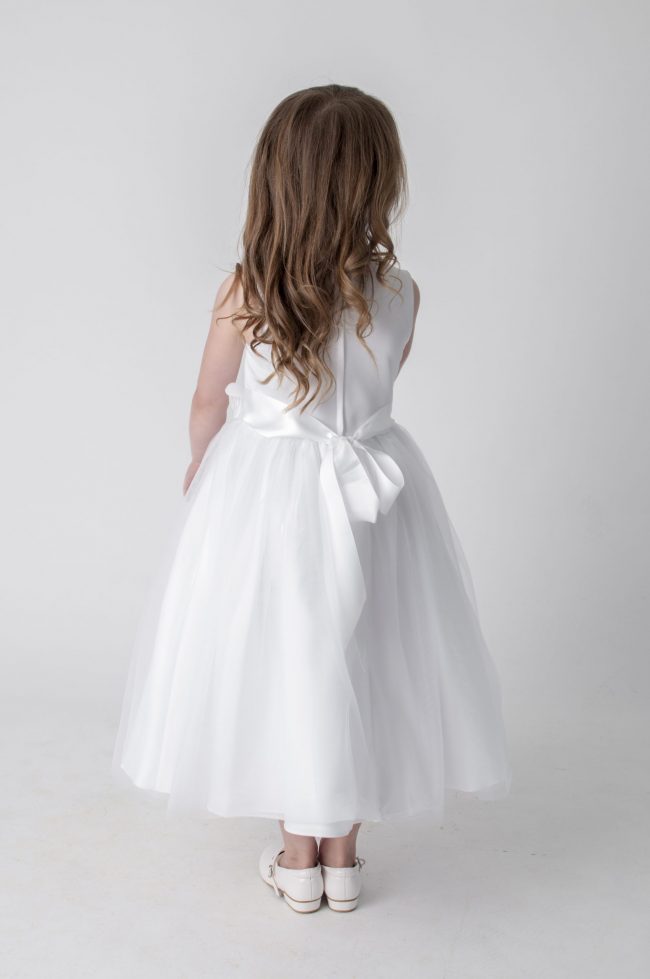Visara Flower Dress In White V347-375