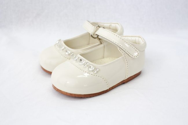 Girls Early Steps Diamond Shoes in Cream-0