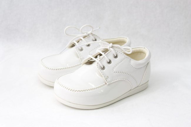 Boys Early Steps Royal Shoes in White-0