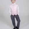 4pc Grey Diamond Suit in Pink-696