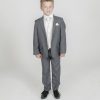 5pc Grey Diamond Suit in Cream-0