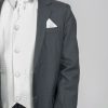 5pc Grey Diamond Suit in Cream-806