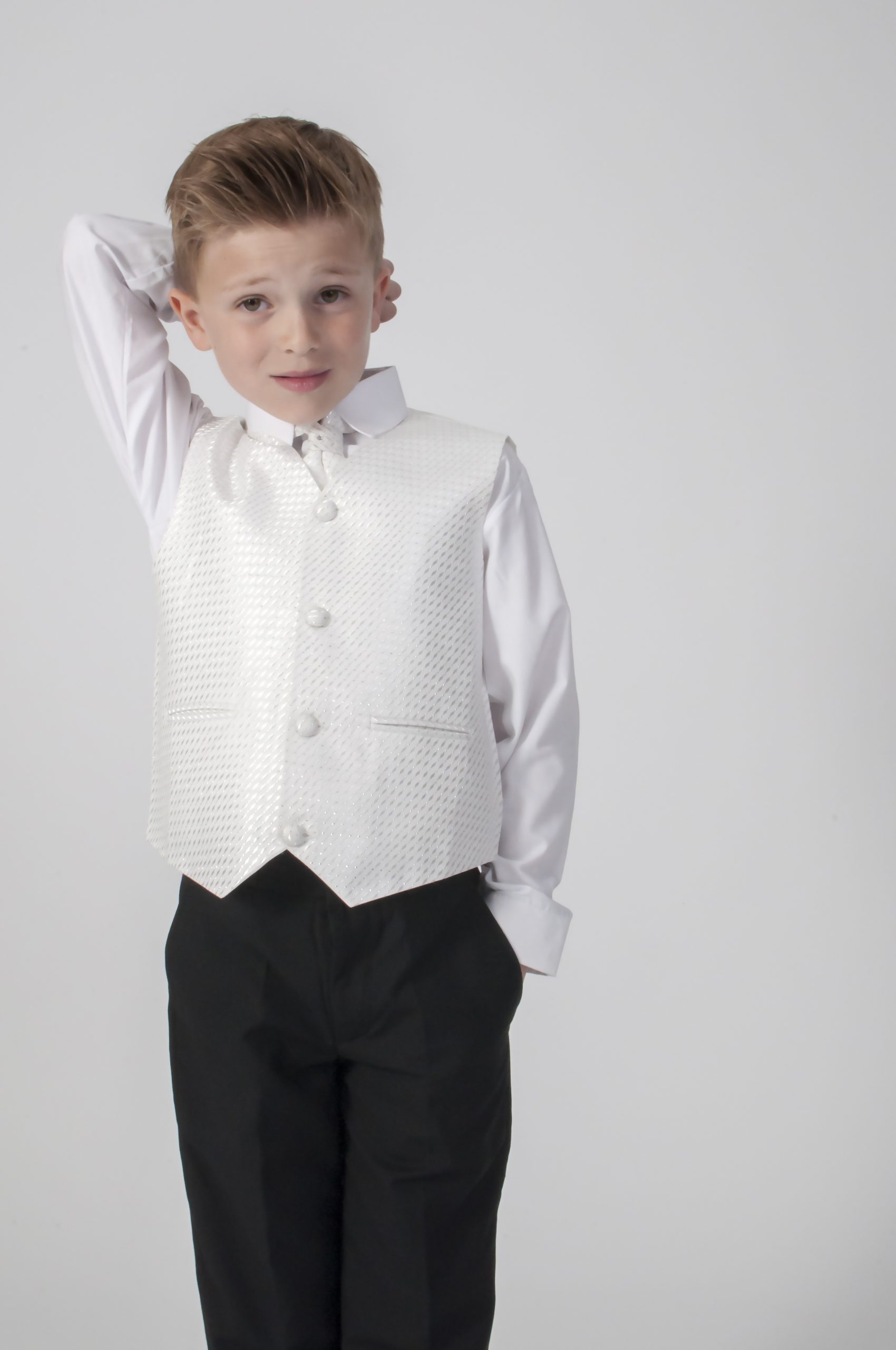 5pc Black Diamond Suit in Ivory | Little Giants Ltd