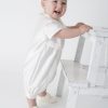 Boys Vivaki Diamond Christening Romper in Ivory-583