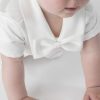 Boys Vivaki Diamond Christening Romper in Ivory-585