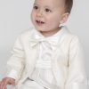 Boys Vivaki Diamond Christening Romper in Ivory-580