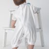 Boys Vivaki Paisley Christening Romper in White-551