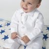 Boys Vivaki Checked Christening Suit in White-514