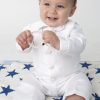 Boys Vivaki Checked Christening Suit in White-510
