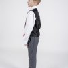 4pc Grey Dobby Suit in Wine-1174