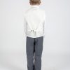4pc Grey Dobby Suit in Cream-1150