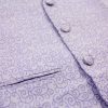 3PC Vivaki Swirl Waistcoat Set in Lilac-1270