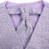 3PC Vivaki Swirl Waistcoat Set in Lilac-1269