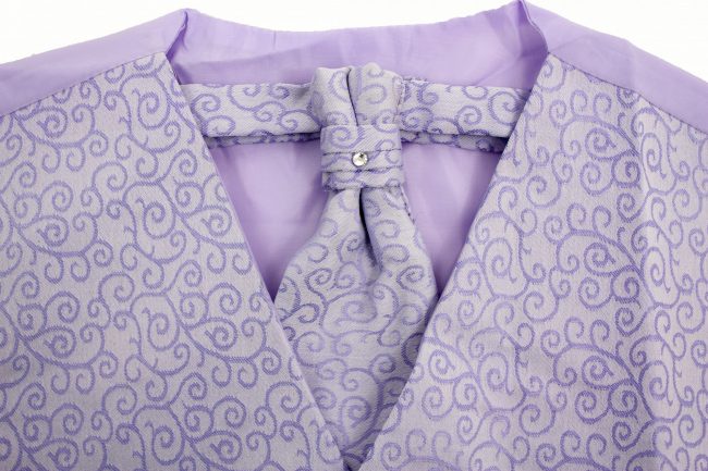 3PC Vivaki Swirl Waistcoat Set in Lilac-1269