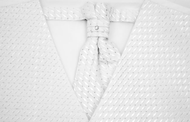 3PC Vivaki Diamond Waistcoat Set in White-1201