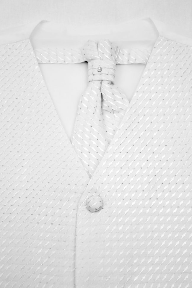 3PC Vivaki Diamond Waistcoat Set in White-1196