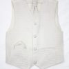 3PC Vivaki Diamond Waistcoat Set in Cream-0