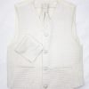 3PC Vivaki Diamond Waistcoat Set in Cream-1183