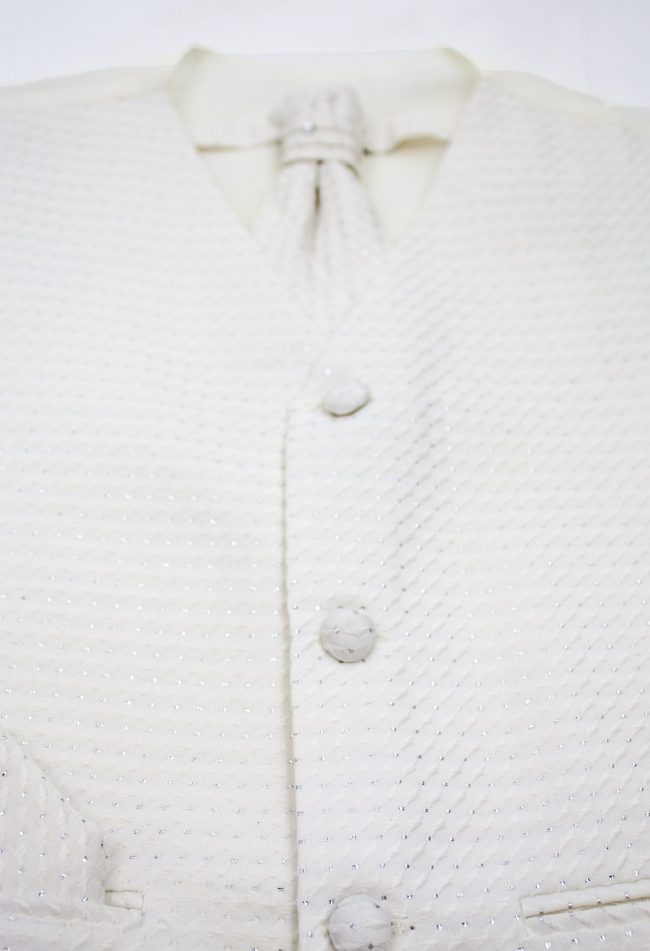 3PC Vivaki Diamond Waistcoat Set in Cream-1180