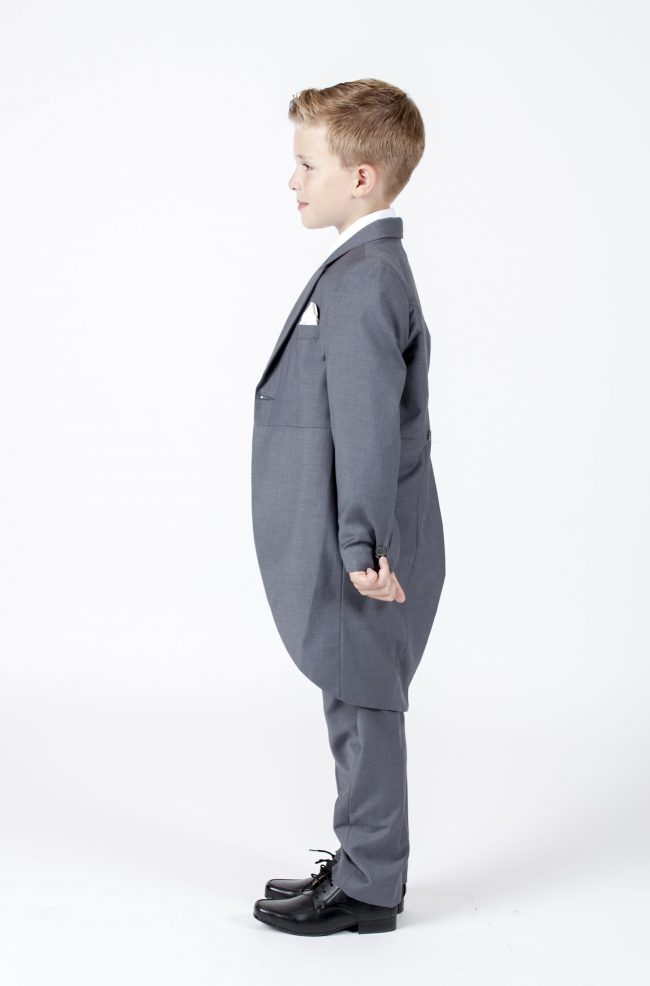 5 piece grey/ cream diamond tailcoat -1309