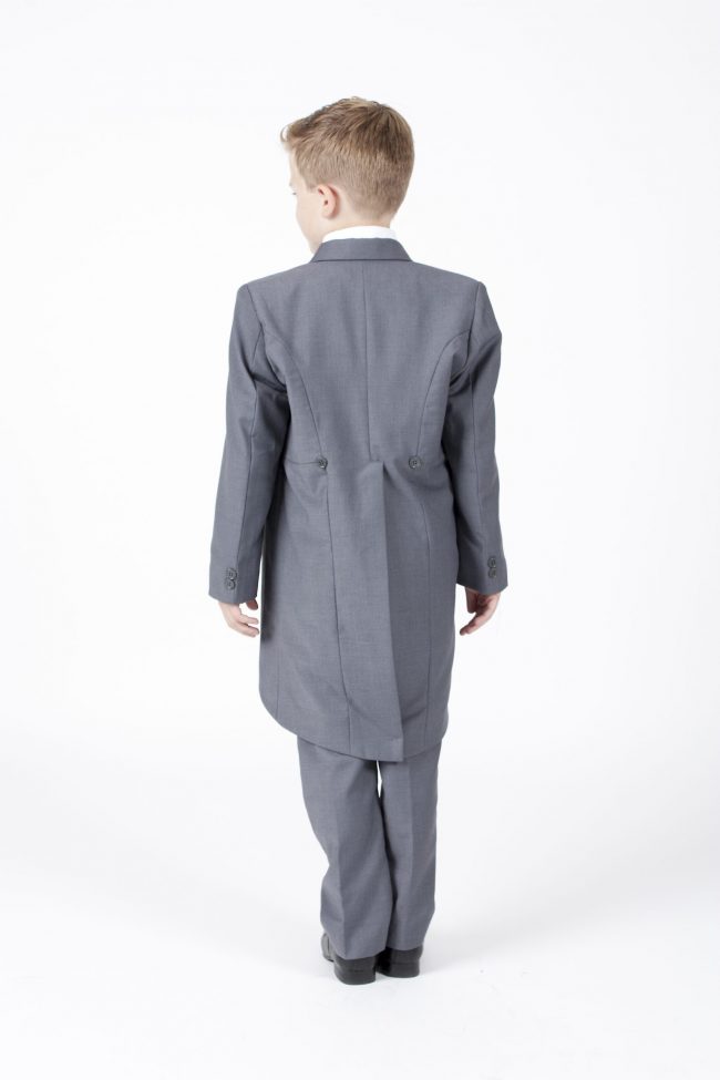 5 piece grey/ cream diamond tailcoat -1314