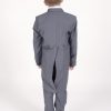5 piece grey/cream Dobby tailcoat -1319
