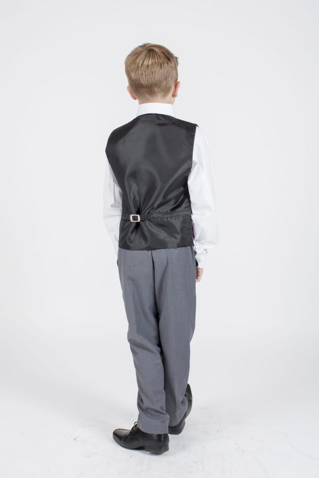 5 piece grey/ purple diamond tailcoat -1374