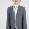 5 piece grey/cream Dobby tailcoat -1317
