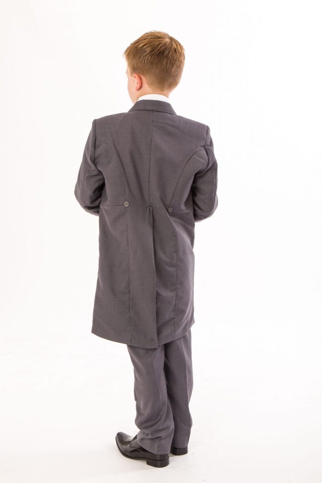 5 piece boys grey tail coat-1431
