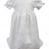 WHITE EMBROIDERY FLOWER DRESS -0