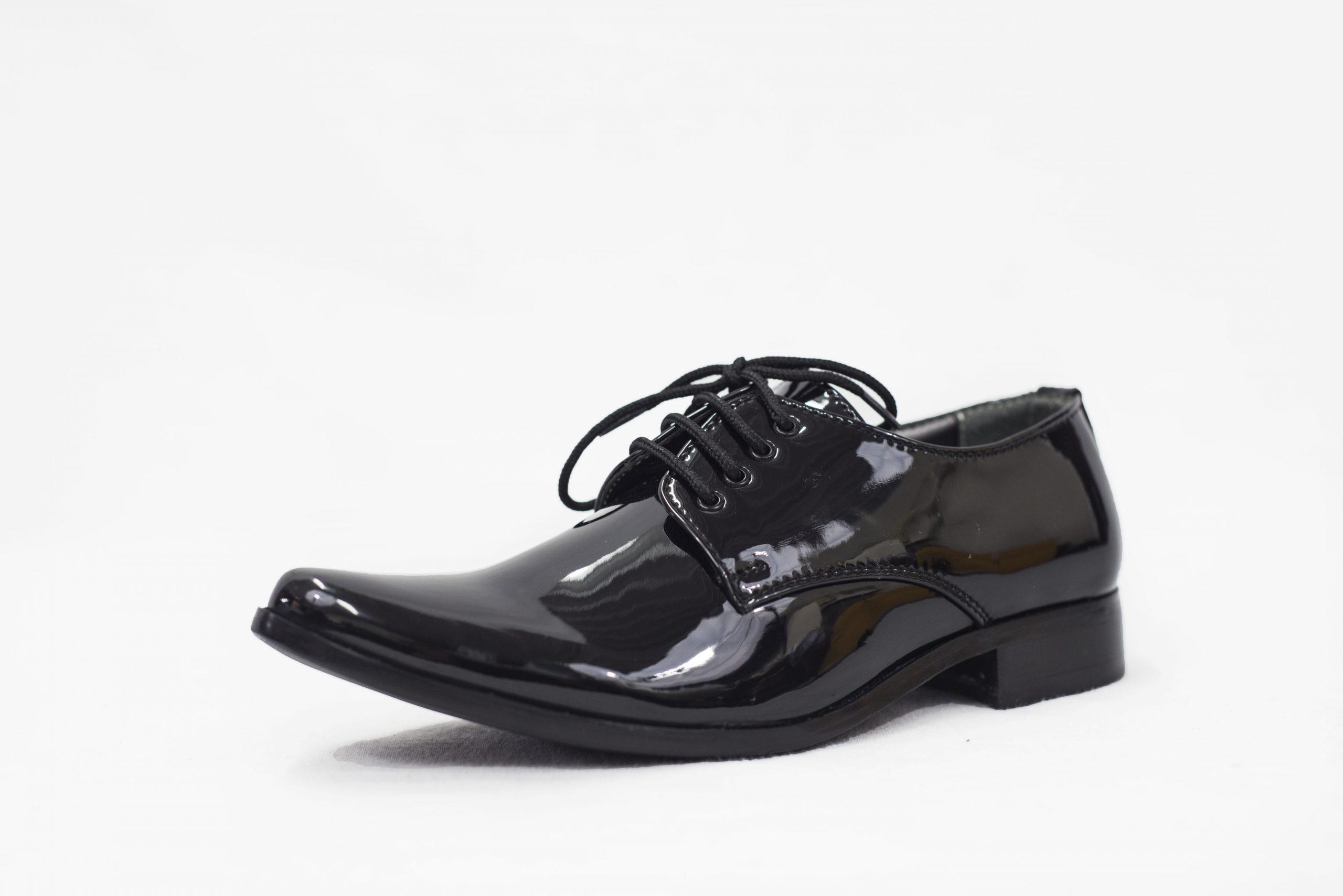 BLACK PATENT GEORGE SHOE | Little Giants Ltd