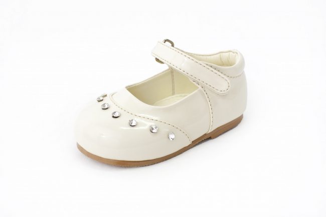 Girls Early Steps Patent Cream Fairy Shoe-0