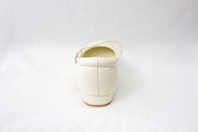 Girls Visara Patent Cream Crystal Shoe-1597