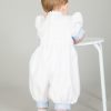 Christening Romper White/Blue br21-1627