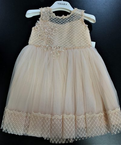 Girls Peach Dress Royal Jewled -0